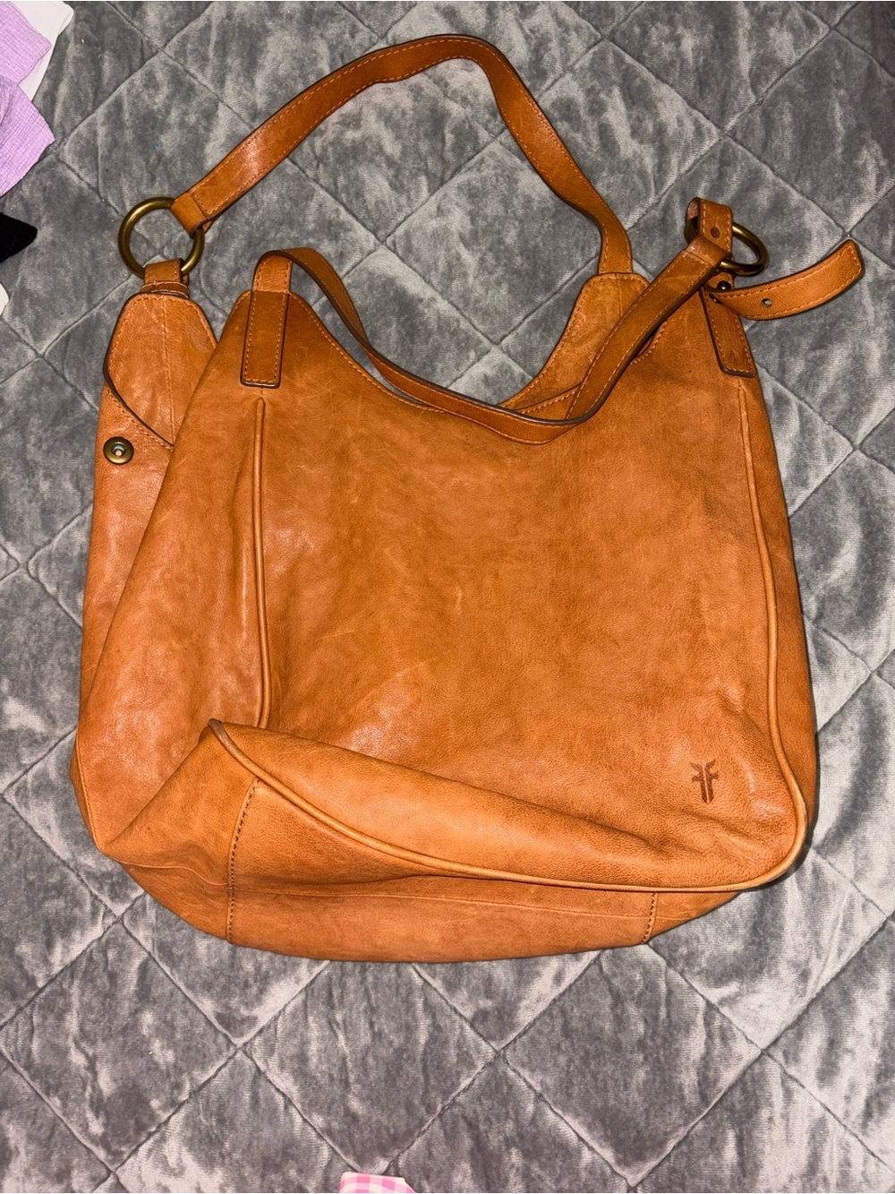 Frye Cognac Brown Leather Shoulder Bag